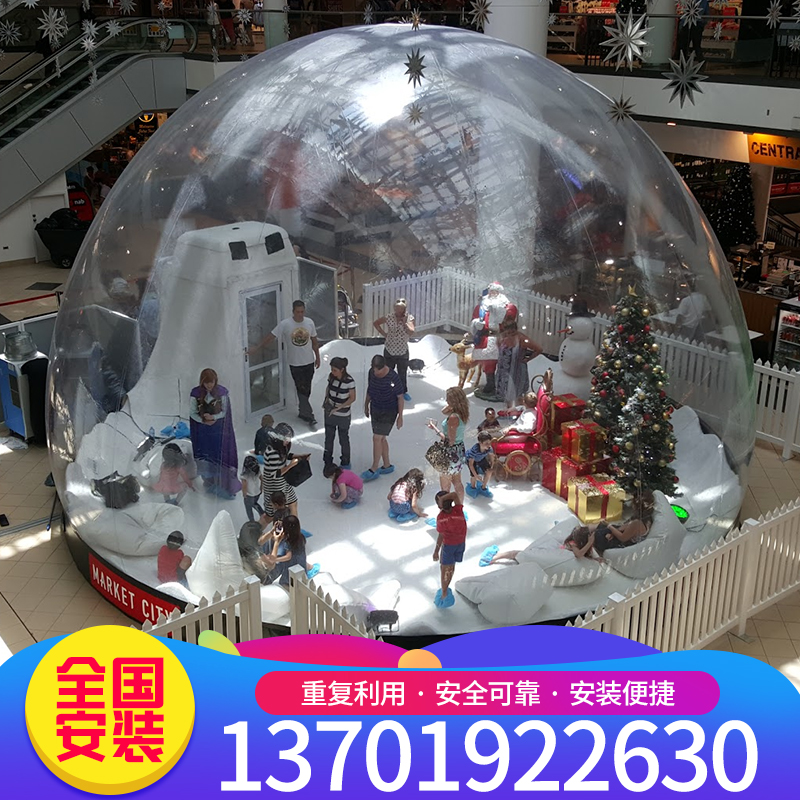 Beauty Chen Inflatable Christmas Snowflake Room Interior Exhibition Bubble Ball activity Decorative Transparent Ball Outdoor Bubble House Tent