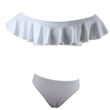 Раздельный купальник, белая сексуальная милая униформа, открытые плечи