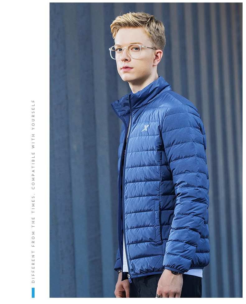Áo khoác nam Xtep xuống mùa 2018 Mới thoải mái mỏng cổ áo ấm thể thao Casual Slim thời trang - Thể thao xuống áo khoác áo phao mùa đông