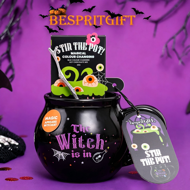 Birthday Gift for Girls, Color-Changing Witch Mug, Magic Witch Spoon, Gothic Style Creative Gift Birthday Gift for Girls, Color-Changing Witch Mug, Magic Witch Spoon, Gothic Style Creative Gift