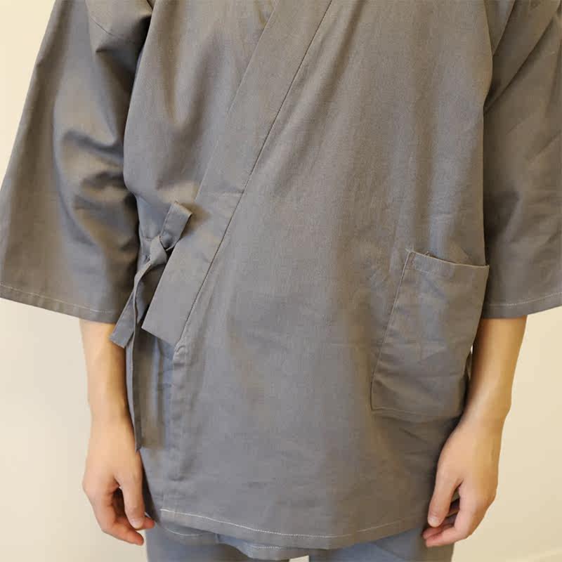 (Japanese-style work clothes)Cotton and hemp meditation clothes spring and autumn suits for men and women of the same style