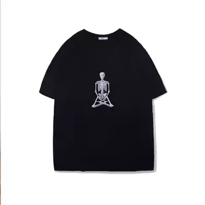 (Cotton T-shirt) boating to the moon Zen view white bone clothing Zen secret method white bone view