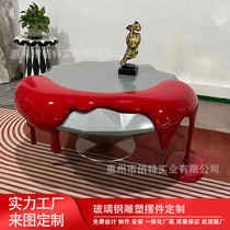 Spot fiberglass one-piece diamond table economical shopping mall display home furnishings hotel shooting and framing manufacturer