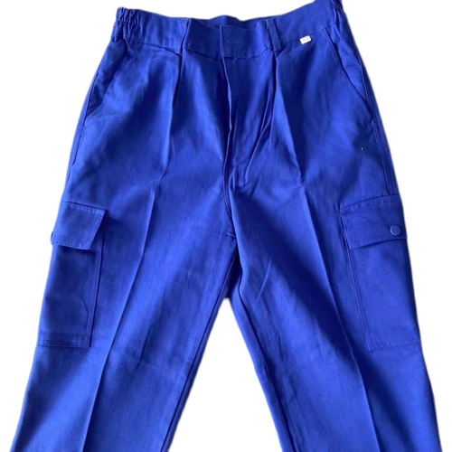 Хлопковые рабочие износостойкие штаны, свободный прямой крой, защита от ожогов