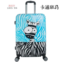 Gương hoạt hình 20 inch nội trú nhỏ xe đẩy hộp phổ bánh xe nữ mini 22 inch graffiti vali nhỏ vali balo kéo