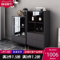 Italian light luxury side cabinet Cabinet chest modern living room household storage cabinet simple designer restaurant cabinet against the wall