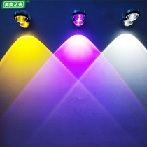 LED bright spot light Modern creative living room background wall lamp crystal colored wall lamp bedroom head illumination lamp