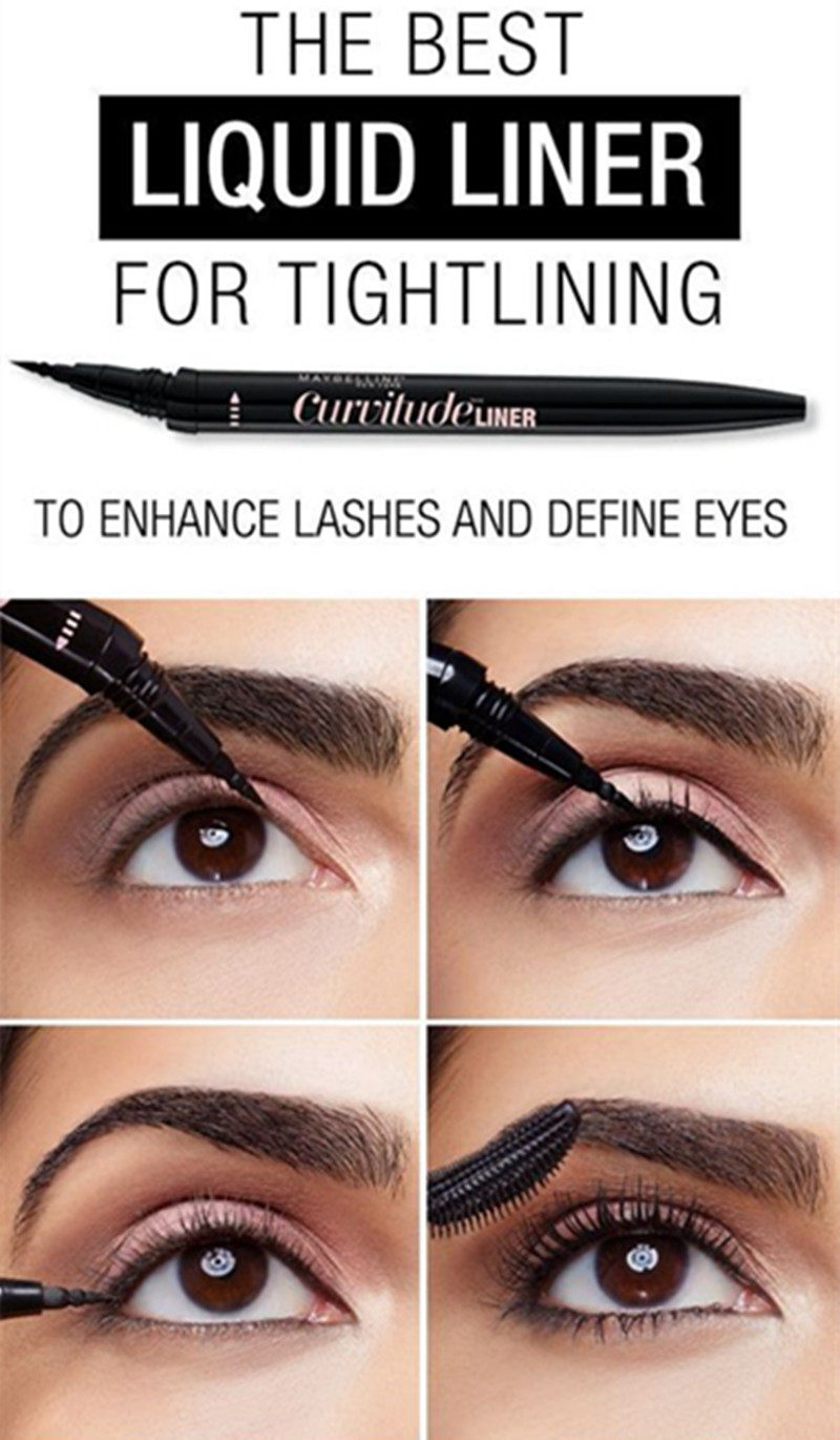 Maybelline Beauty version of Beatrine Curvitude extremely fine bend Curved Eyeline Liquid Pen Tatti