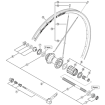 shimano shimano MT15 MT55 MT65 wheel set flower drum repair piece steel ball ball shaft gear