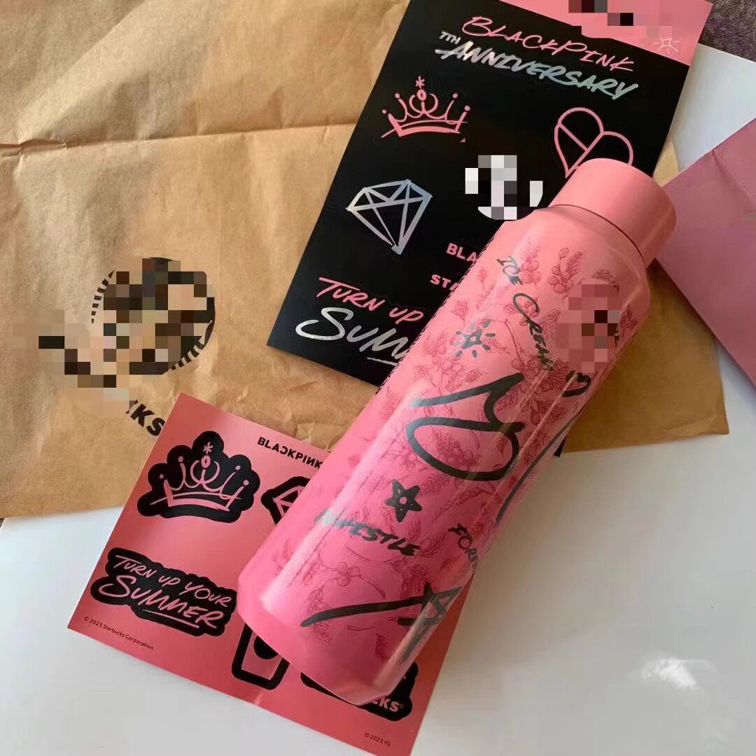 Starbucks x BLACKPINK Graffiti Thermos Cup, Black Pink Tumbler | eBay