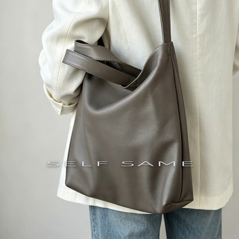 Selfsame Top-Grain Natural Grain Leather, Natural Texture, Tote Bag, Casual and Natural, Soft Large Bag Selfsame Top-Grain Natural Grain Leather, Natural Texture, Tote Bag, Casual and Natural, Soft Large Bag