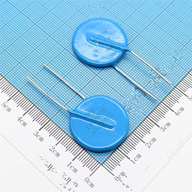 Varistor 25D471K Voltage 470V Chip Diameter 25mm Foot Distance 10mm 10% Accuracy