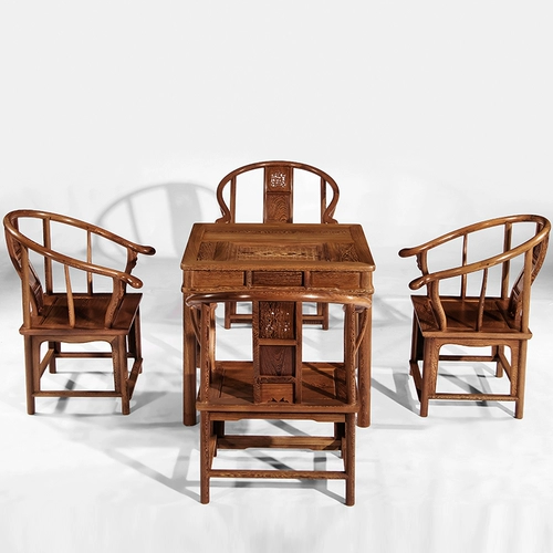 Мебель из красного дерева все -функциональный квадратный чайный стол, комбинация стула кунгфу Тайвань.