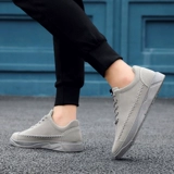 Тканевые трендовые мужские универсальные удерживающие тепло демисезонные туфли, спортивная рабочая повседневная обувь для отдыха