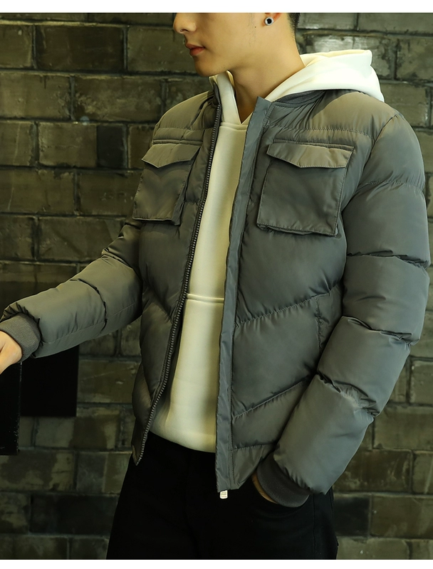 2019 nam mới xu hướng cá tính mùa đông quần áo dày áo khoác cotton quần áo quần áo bé trai Hàn Quốc áo khoác cotton - Đồng phục bóng chày