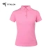 Tittallon body thun nữ mùa xuân hè hè thời trang áo sơ mi POLO thấm mồ hôi chống thấm nước chống nắng thân thiện với da - Áo polo thể thao Áo polo thể thao