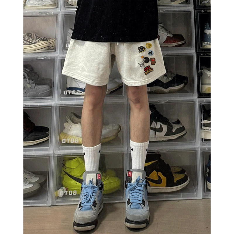 American-Style Shorts for Men, High Street Retro Basketball Sports Quarter-Length Shorts, Youth Summer Loose Trendy Casual Five-Point Shorts American-Style Shorts for Men, High Street Retro Basketball Sports Quarter-Length Shorts, Youth Summer Loose Trendy Casual Five-Point Shorts