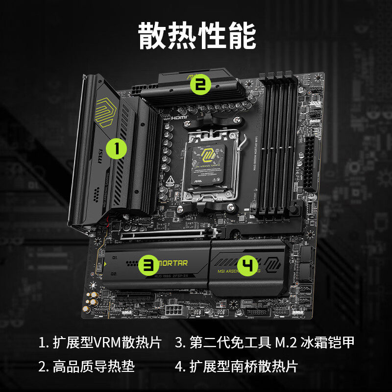Amd Msi Full Range of Motherboards B650M Explosive Bomb B850 Mortar X870 Blade Dark A520 B550