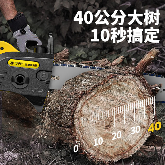 ເຍຍລະມັນ Asjia chainsaw ຕ່ອງໂສ້ໄຟຟ້າມືຖືທີ່ສາມາດສາກໄຟໄດ້ ເຫັນແບດເຕີລີ່ lithium ຄົວເຮືອນໄມ້ຂະຫນາດນ້ອຍທີ່ຕັດໄມ້ຕັດໄມ້