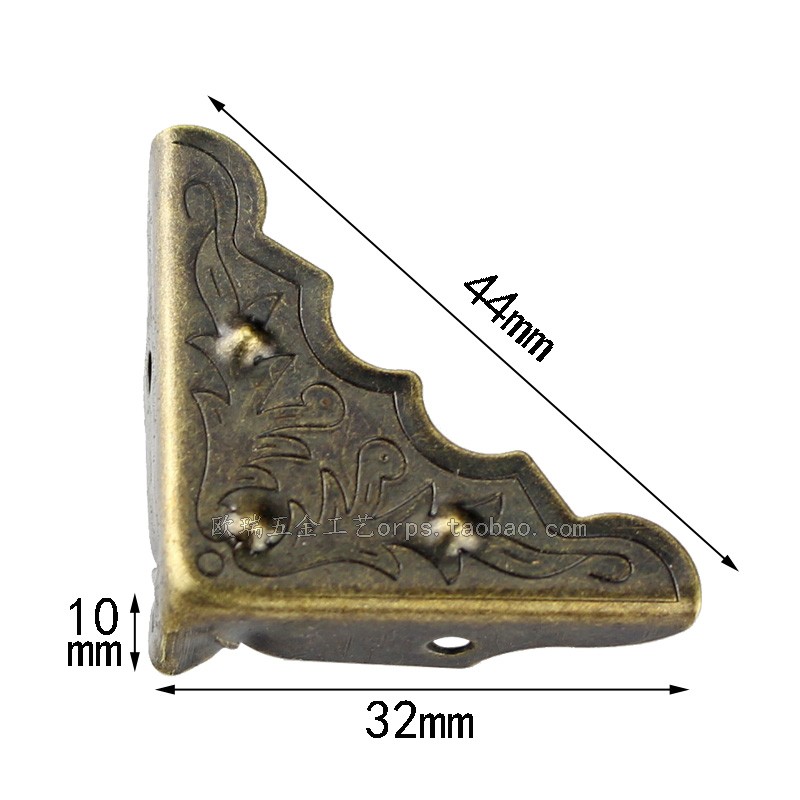 32MM side length small size bag corner imitation ancient protective corner wood case wine box 4 corners decorative bag angle iron leather bag corner thickness