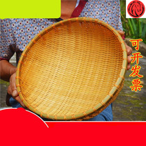  Round bamboo basket tableware craft kitchen bamboo woven food steamed buns moon cakes woven small bamboo basket creative household