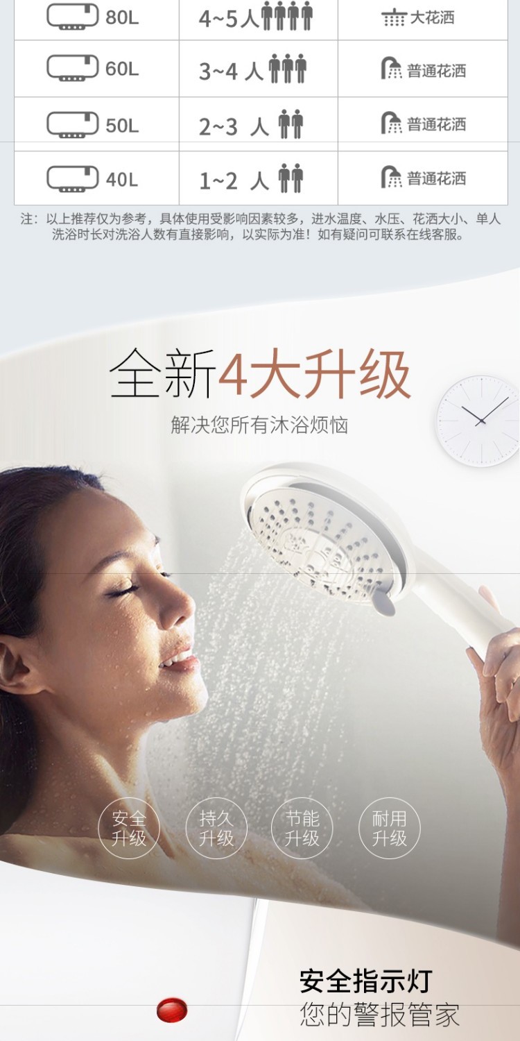 bình nóng lạnh ariston 30l rs Máy nước nóng điện Canbo / 康宝 CBD40-2WAFE01 40l50 lít 60 lít Cho thuê nhà nóng 80 lít máy nước nóng trực tiếp có bơm