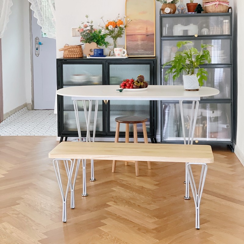 Solid wood bench bench bench changing footstool modern simple medieval long sofa stool soft pad loft shape