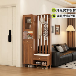 Shoe Cabinet For Home Door with Shoe Changing Stool Integrated Entrance Cabinet Living Room Screen with Hanger Sofa Partition Cabinet