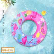 Girls baby inflatable swimming ring thickened PVC cartoon Flamingo children lying ring armpit ring anti-rollover 2-4 years old