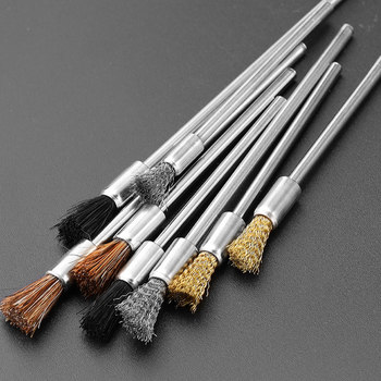 Steel wire brush brush industrial extended handle steel brush cleaning brush nylon copper wire knife brush rust removal polishing wire wheel