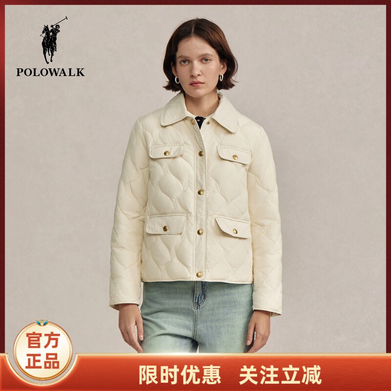 Polowalk Women's Lightweight down Jacket 2026 Winter New Product 90 Duck down British Style Lapel Versatile Jacket for Women Polowalk Women's Lightweight down Jacket 2026 Winter New Product 90 Duck down British Style Lapel Versatile Jacket for Women