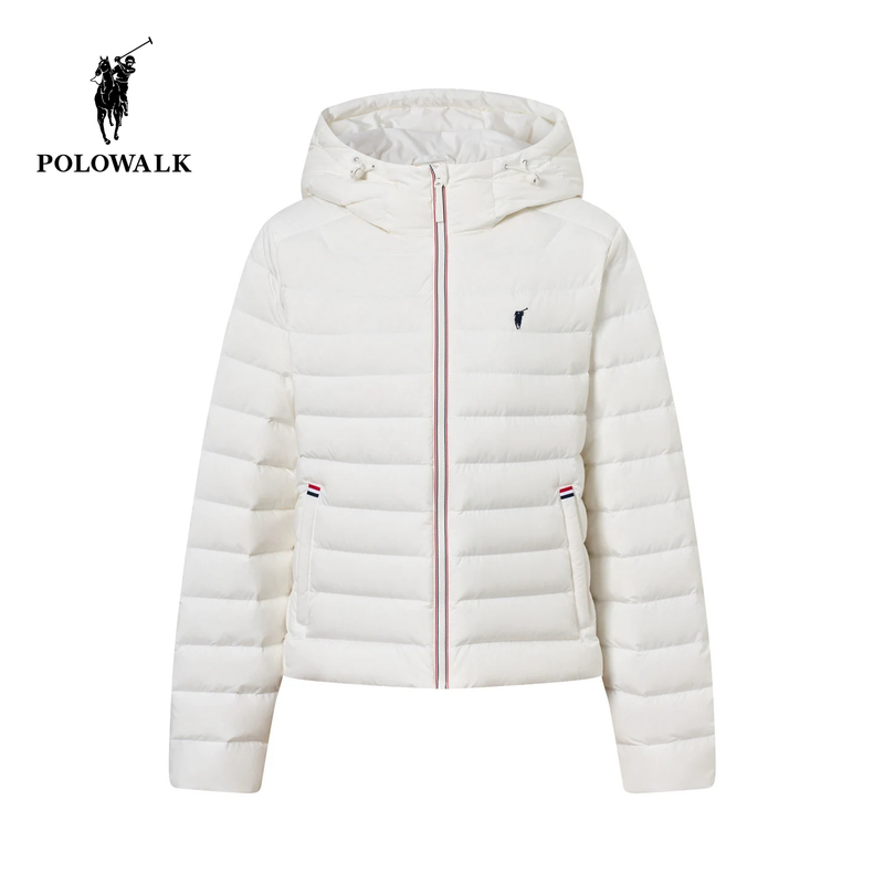 Polowalk Women's down Jacket 2026 Winter New Product 90 Duck down Contrasting Color Stand Collar Hooded Lightweight Short Jacket Polowalk Women's down Jacket 2026 Winter New Product 90 Duck down Contrasting Color Stand Collar Hooded Lightweight Short Jacket