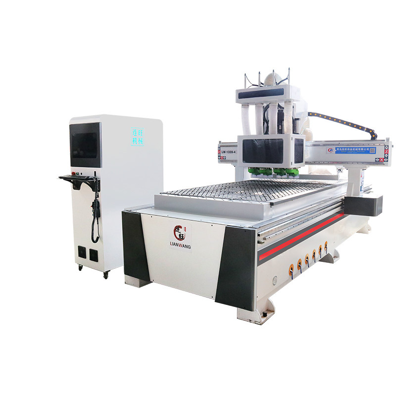 Plate furniture four-process cutting machine full-automatic large-scale clothing integral cabinet door engraving machine straight-row knife changing processing center