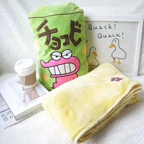 Милые мелки, подушка, одеяло, мультяшная кукла, плюшевая игрушка, 2 в 1, подарок на день рождения