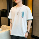 Шелковая летняя трендовая брендовая футболка с коротким рукавом, сезон 2021, в корейском стиле