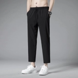 Тонкие шелковые штаны, костюм, свободный прямой крой