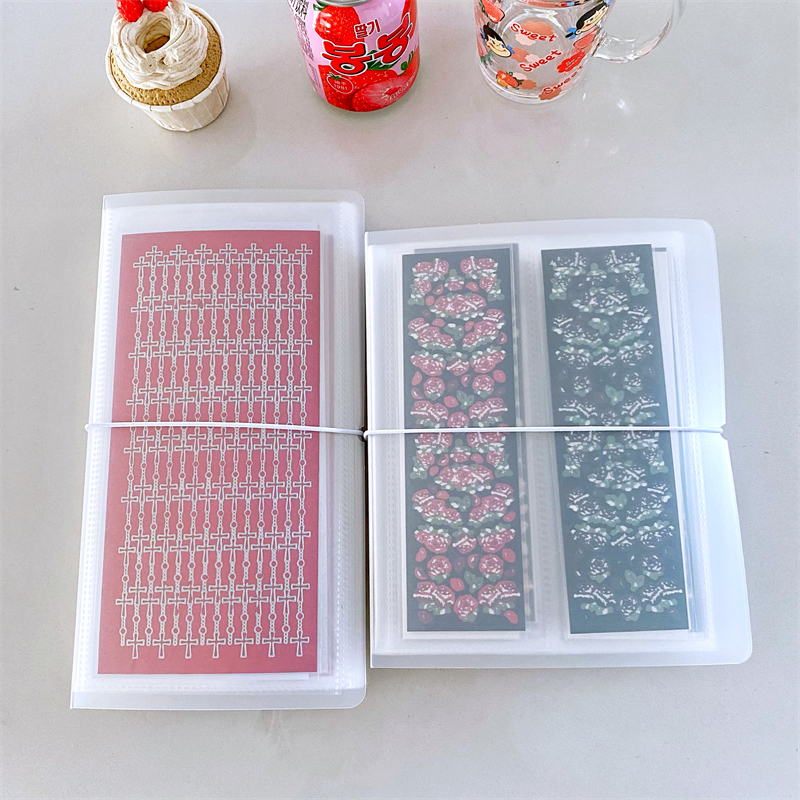 Frosted Transparent CARD STICKER CONTAINING BOOK LARGE STRIP STICKERS STRAP SOUTH KOREA INS CONTAINING THIS HANDBILL COLLECTION-TAOBAO