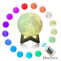 Gold 3D Print Moon Light Creative Products New Peculiar Personality Customize Lunar Light small night light 3D Moon