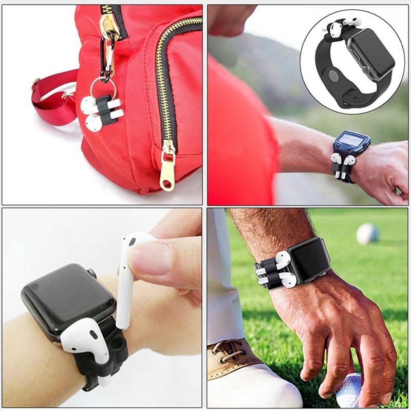 Jinao Universal Headphone Watch Silicone Protective Storage Sleeve Bracelet Buckle Wireless Bluetooth Headphone