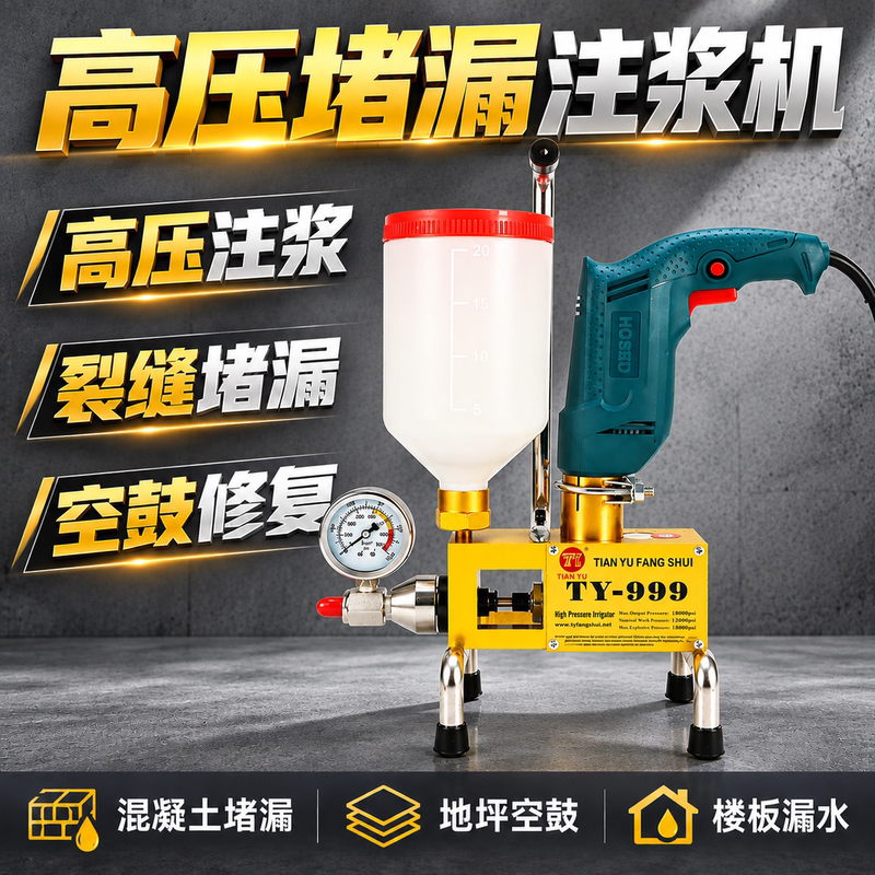High-Pressure Grouting Machine Waterproof Leak Repair Grouting Machine Polyurethane Floor Hollow Drum Epoxy Resin Grouting Machine