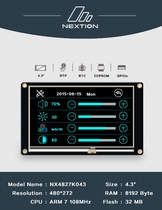 Nextion NX4827K043 4 3 inch human-computer interface HMI enhanced English version official genuine