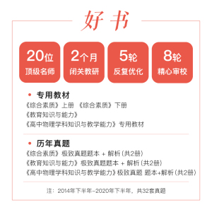 粉笔2021高中物理教师证资格证教材综合素质教育知识与能力真题试卷教资高中物理考试资料中学教师资格证考试用书历年真题卷