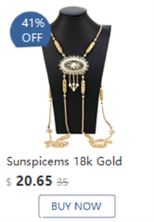 Комбинируемый комплект sunspicems gold color moroccan bride jewelry sets for women OTHER
