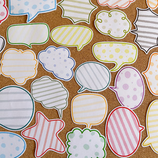 Color bubble text box handbook stickers growth picture book photo album gel pen can write labels without fainting ink stickers