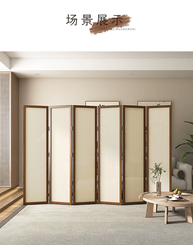 Tùy chỉnh 
            phong cách Bắc Âu Nhật Bản gỗ chắc chắn màn hình mây vách ngăn phòng khách văn phòng che chắn khách sạn có thể gập lại màn hình gấp di động đơn giản vách cầu thang phòng khách