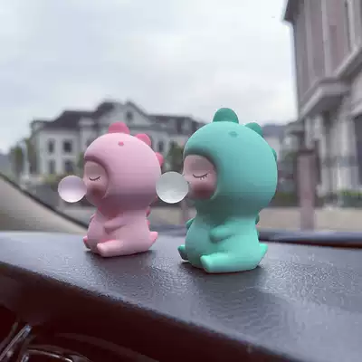 ins cute bubble dragon car ornaments car creative model car interior center console decoration female gift