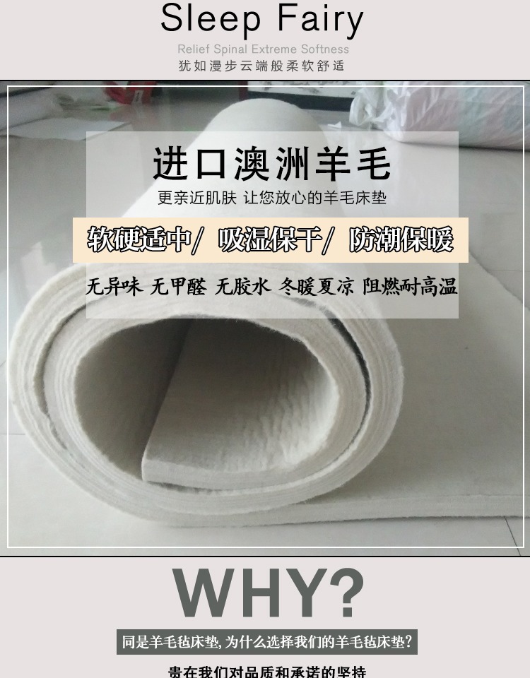 Nhạt Felt len ​​cảm thấy tùy chỉnh-kang kang cảm thấy dày hơn độ ẩm pad giường mat giường chăn len tinh khiết cảm thấy nệm - Nệm nệm cao su non giá rẻ