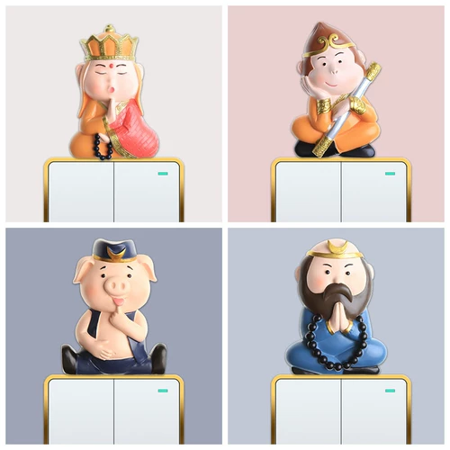 Мультяшный трехмерный переключатель на стену, путешествие на запад, в 3d формате