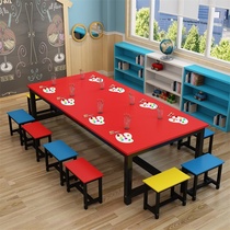 Calligraphy Training Course Class Chairs and chairs Fine Arts Classroom Middle school Kindergarten Hosted Drawing Room Class Desk Rectangle