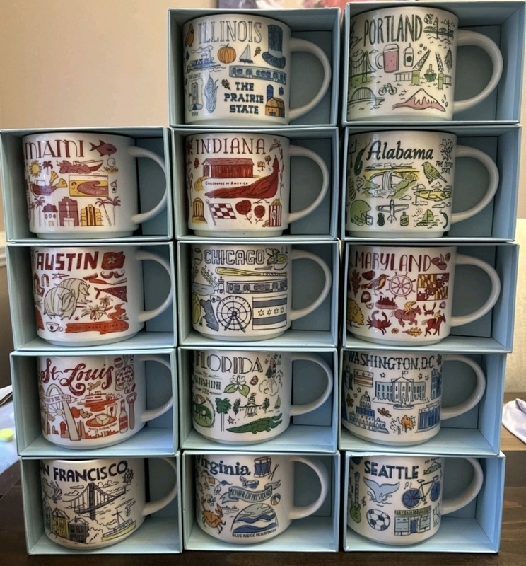 Authentic Starbucks Been There Series Mugs Collection from the United States Authentic Starbucks Been There Series Mugs Collection from the United States